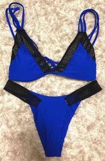 Black And Blue Bikini 