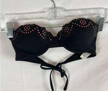 Topshop laser cut strapless bikini top size 6