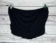 Maurices NWT Sz 3 Black Ruffle Hem Bathing Suit Swim Skirt w/ Inner Brief Lining
