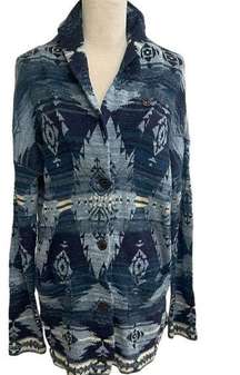 Denim & Supply Ralph Lauren Aztec Southwestern Cardigan Sweater Large Cotton