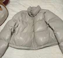 Leather Puffer Jacket