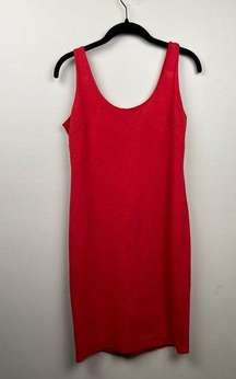 L’Agence Red Sleeveless Midi Bodycon Dress - size Medium