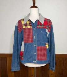 Darling Vintage 90s Susan Bristol Patchwork Denim Jacket!