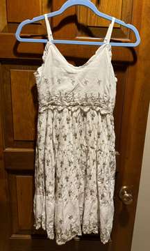 white floral dress