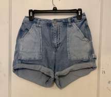 Multicolored Denim Jean Shorts