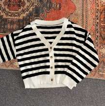 Commense Textured Stripe Cardigan 