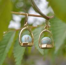 Boho Turquoise And Gold Earrings