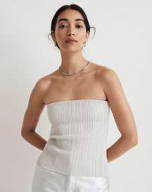 x Aimee Song Ribbed Shimmer Tube Top