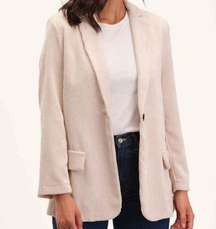 INDUSTRY Corduroy Single Button Blazer/Jacket - Cream - NWT - Size S