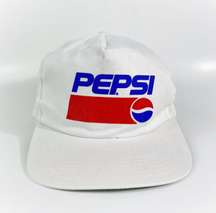 Vintage 1990s White Screenprint Logo  Cola Snapback Hat Century 21 Hat OSFM
