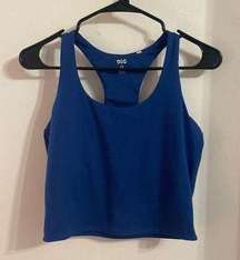 DSG blue athletic top with built in bra size M