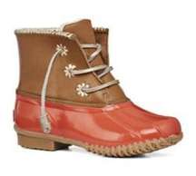 Jack Rogers Chloe Classic Rain Boot Tan Coral