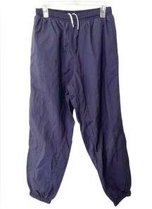 Lands End Womens Pants Pull On Elastic Nylon Vintage‎ Lined Zip Ankle M 10-12