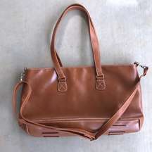 Brown Cognac Large Laptop Satchel Bag Briefcase