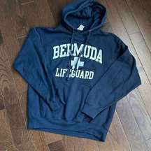 Bermuda Lifeguard Hooded Sweatshirt. Size Small. Unisex.  Navy.