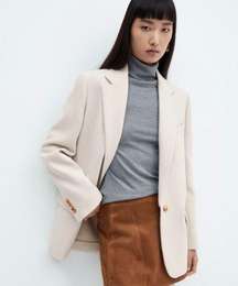 Mango Structured Wool Blazer - NWT