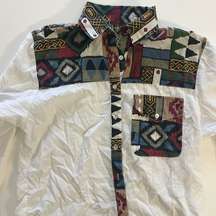 Vintage Tap & Co Aztec Western Style Women’s Button Up