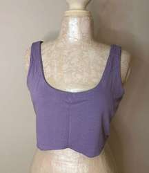 NAKED WARDROBE Lavender Cropped Tank Sz 3X NWT