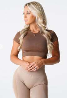 Mocha Vortex Seamless Bra Top