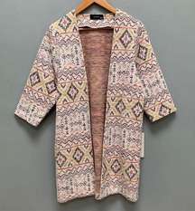 Reserved Jacquard Bohemian Kimono Jacket XS