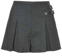 wool blend chevron skort with belt detail micro mini skirt trend us 4