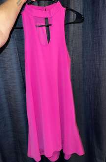 neon pink dress