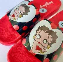 Betty Boop Polka Dot Slides Sandals Size 9