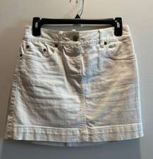 White Denim Skirt