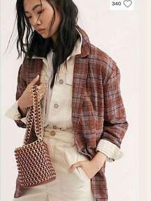 Free People Simply Plaid Blazer NWOT medium multicolored