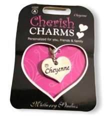 Cherish Charms CHEYENNE Name Bracelet Charm NEW NWT Silvertone Silver Tone