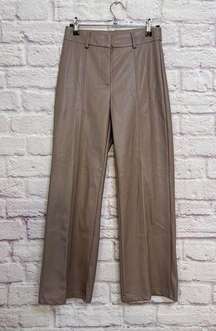 7 for all mankind Wide Leg Vegan Leather Cropped Pants Light Taupe Size XS