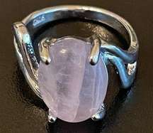 Pink amethyst S925 silver ring size 7