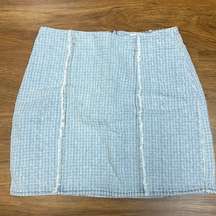 Lelis Tweed Sky Blue Mini Pencil Skirt Sz XS