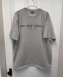 2002 New York Yankees Y2K Gray MLB Baseball T-Shirt