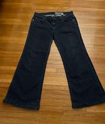 Jeans Dark Blue Mid Rise Boyfriend Cut Cotton Jeans, size 10