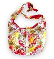 Three Sisters Co Reversible Sling Tote Floral Chevron Bright Colorful Bag Boho