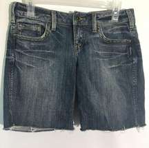 Silver Jeans Brand Raw Edge Denim Shorts