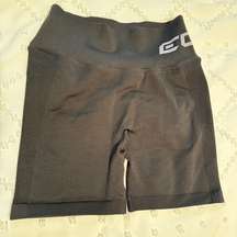 ECHT Black Scrunch Arise Shorts Logo Gym