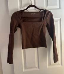 Abercrombie Brown Long Sleeve Top