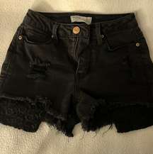 Black Jean shorts