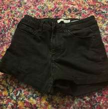 black jean shorts 