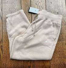 Nike Sportswear Phoenix Fleece Women's High-Waisted Sweatpants XL Tan