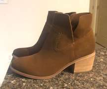 brown wooden booties