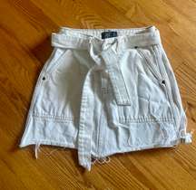 White Denim Skirt