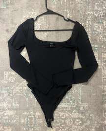 long sleeve square neck bodysuit