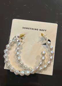 Pearl Hoop Earrings Nordstrom NWT