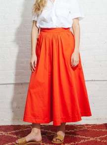 Steven Alan NEW Red/Pink Margot Midi Skirt