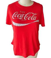 NWT COCA COLA Red Logo Short Sleeve Summer T Shirt Top ~ Women's Size 2XL (19)