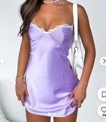 Satin Purple Dress