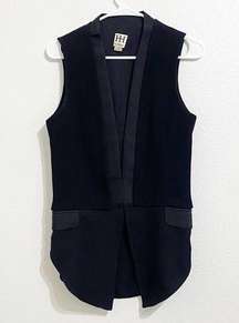 Haute Hippie blazer vest black tuxedo style size 4